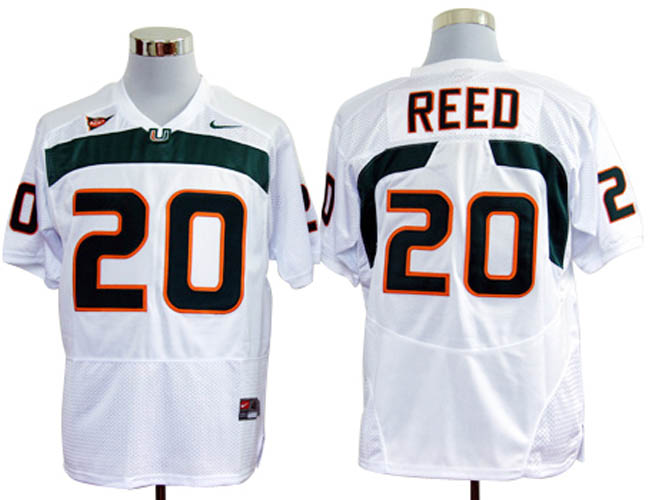 Miami Hurricanes #20 Reed White NCAA Jerseys